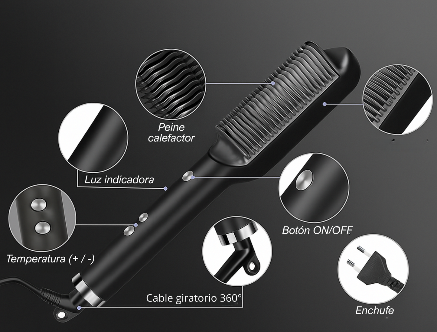 Smooth Glow™ - Cepillo 3 en 1 para un liso perfecto