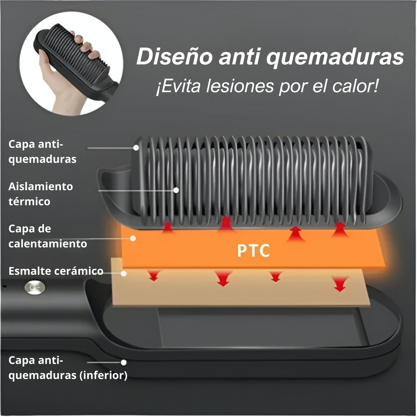 Smooth Glow™ - Cepillo 3 en 1 para un liso perfecto
