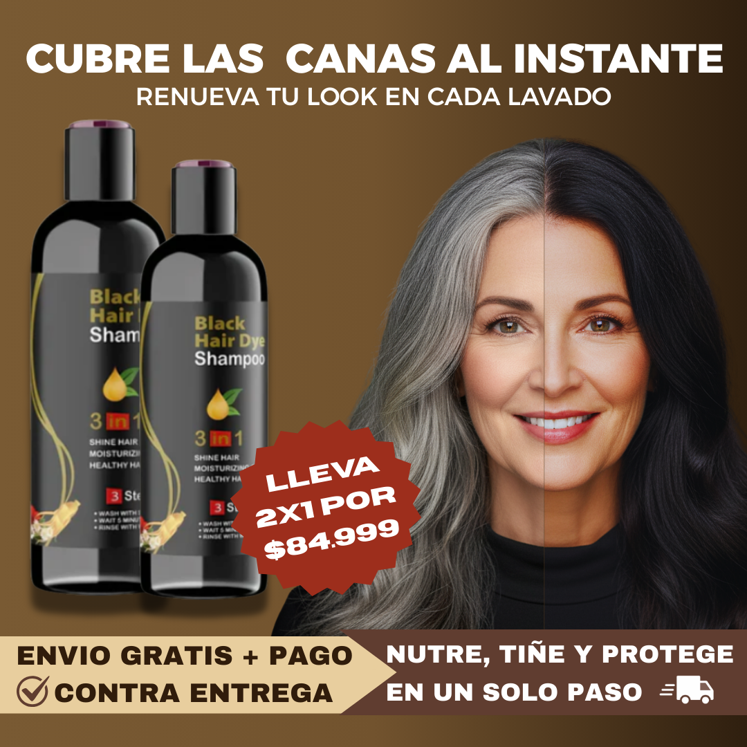 BLACK HAIR DYE™ - SHAMPOO 3 EN 1